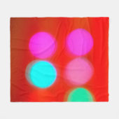 カラーぼやけ抽象芸術赤の背景《写真》ぼけ味 フリースブランケット (正面(横))