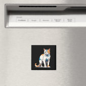 カラーを使用した猫のベクターアー鮮やかト マグネット (インサイチュ (食洗機))