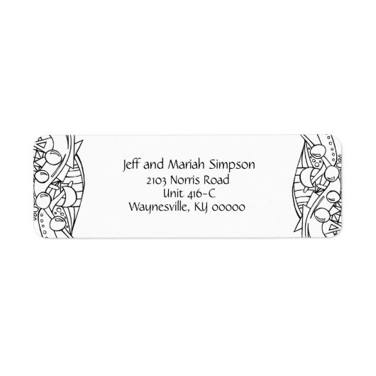 カラーを白黒にする ラベル (正面)