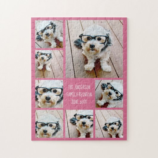 カラーを選カスタム択できるフォト8コラージュを作成する ジグソーパズル (縦)