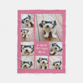 カラーを選カスタム択できるフォト8コラージュを作成する フリースブランケット (正面)