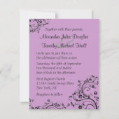 カラーを選択して戻るフローラの旋回結婚式招待状 招待状 (正面)