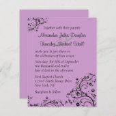 カラーを選択して戻るフローラの旋回結婚式招待状 招待状 (正面/裏面)