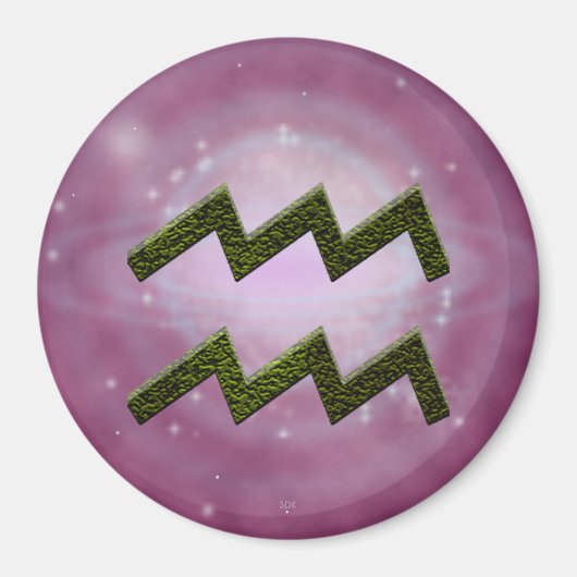 カラーを選択アクエリアス〔占星術の〕十二宮図占星術の記号 マグネット (正面)