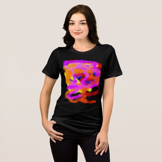 カラーアイディア抽象芸術マインドストレス トライブレンドTシャツ (正面全面)