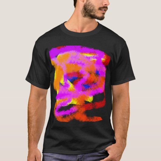 カラーアイディア抽象芸術マインドストレス Tシャツ (正面)