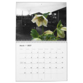 カラーアクセント付き白黒写真 カレンダー (3月 2027)