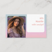 カラーアナリストの個人用スタイリストロゴ 名刺 (裏面)