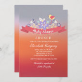 カラーアピール赤ちゃんシャワー招待状 招待状 (正面/裏面)