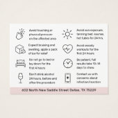 カラーアンチしわ注射アフターケアカード (裏面)