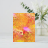 カラーアートシームレス背景イエロー、オレンジ ポストカード (スタンド正面)