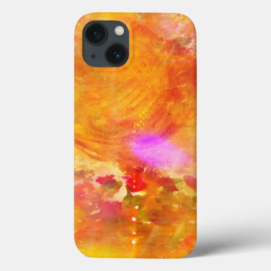 カラーアートシームレス背景イエロー、オレンジ Case-Mate iPhoneケース (裏面)