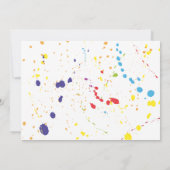 カラーアートパーティー誕生日 招待状 (裏面)