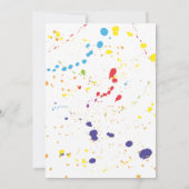 カラーアートパーティー誕生日 招待状 (裏面)