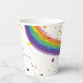 カラーアートパーティー誕生日 紙コップ (正面)