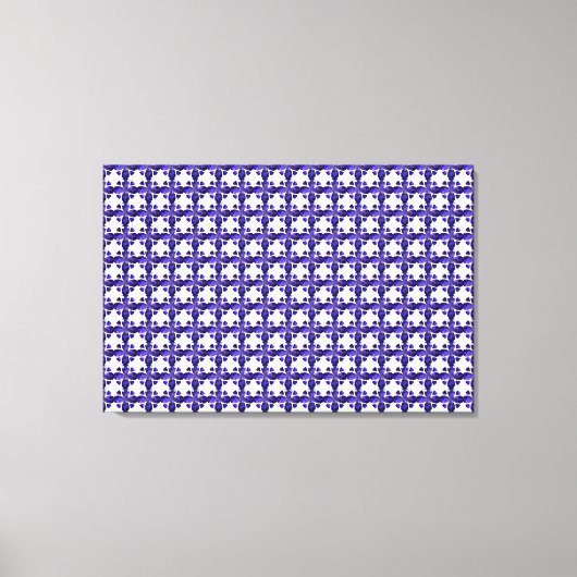 カラーアート、青 キャンバスプリント (正面)