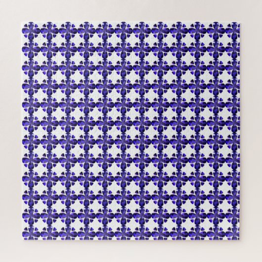 カラーアート、青 ジグソーパズル (縦)