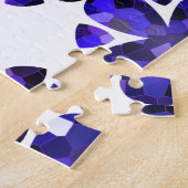 カラーアート、青 ジグソーパズル (側面)