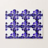 カラーアート、青 ジグソーパズル (横)