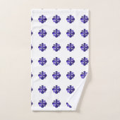 カラーアート、青 バスタオルセット (ハンドタオル)