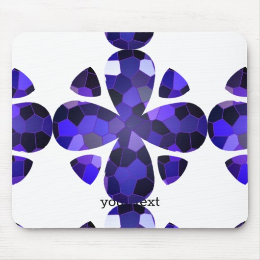 カラーアート、青 マウスパッド (正面)