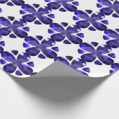 カラーアート、青 ラッピングペーパー (角)