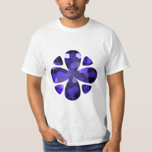 カラーアート、青 Tシャツ