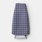 カラーイラストレーションファンシーシェイプ、グレーとブルー ボトルクーラー (正面)