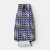 カラーイラストレーションファンシーシェイプ、グレーとブルー ボトルクーラー (裏面)