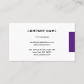 カラーインサート付きユニバーサル名刺。 名刺 (裏面)