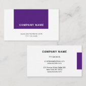 カラーインサート付きユニバーサル名刺。 名刺 (正面/裏面)