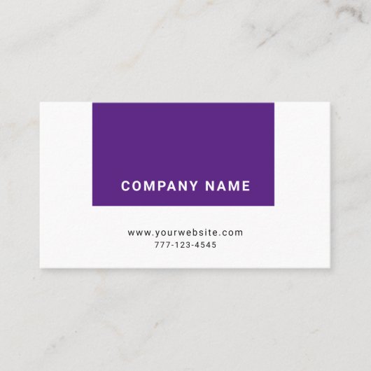 カラーインサート付きユニバーサル名刺。 名刺 (正面)