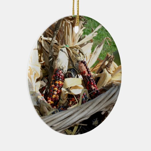 カラーインディアンコーンオータム自然オーナメント セラミックオーナメント (右)