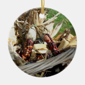 カラーインディアンコーンオータム自然オーナメント セラミックオーナメント (正面)