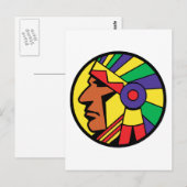 カラーインディアンヘッド ポストカード (正面/裏面)