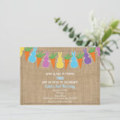 カラーイースターブンニースガーランド誕生日パーティー 招待状 (スタンド正面)