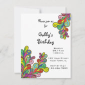 カラーウェーブスバースデーパーティー 招待状 (正面)