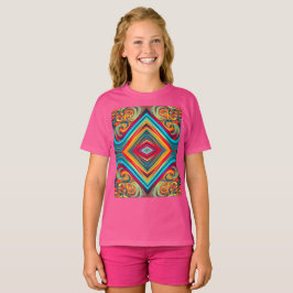 カラーウェーブフュージョン - モダン抽象スワールアート Tシャツ