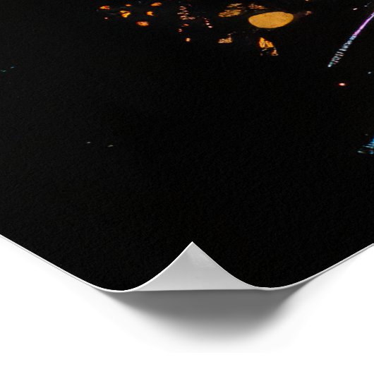 カラーエクスプロージング電気ギター ポスター (角)