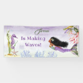 カラーエスニックシーホースカニパープルバーンの人魚 横断幕 (横)