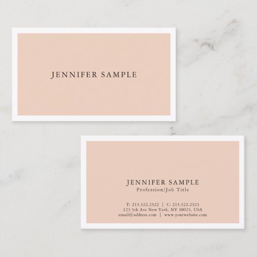 カラーエレガントクリエイティブモダンデザイントレンディープレーン 名刺 (正面/裏面)