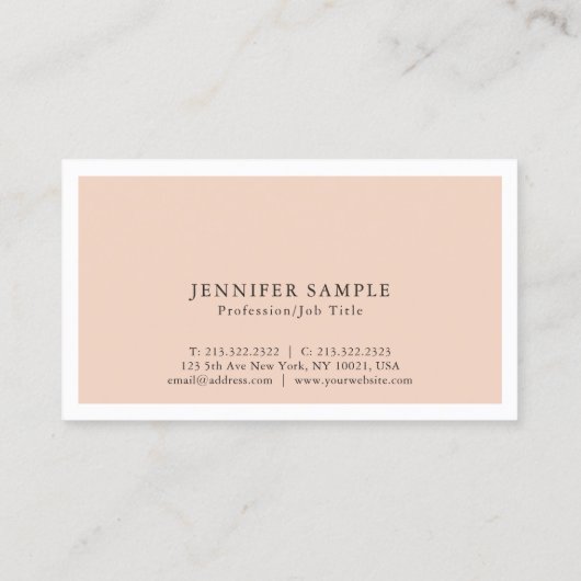 カラーエレガントクリエイティブモダンデザイントレンディープレーン 名刺 (裏面)