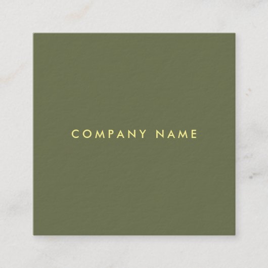 カラーエレガントテンプレートプロフェッショナルラグジュアリーモダン スクエア名刺 (正面)