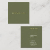 カラーエレガントテンプレートプロフェッショナルラグジュアリーモダン スクエア名刺 (正面/裏面)