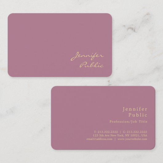 カラーエレガントトレンディーシルクモダンフィニッシュラグジュアリー 名刺 (正面/裏面)