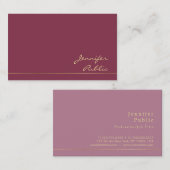 カラーエレガントトレンディーシルクモダンフィニッシュラグジュアリー 名刺 (正面/裏面)