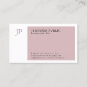 カラーエレガントプロフェッショナルモダンモノグラムプレーン 名刺 (正面)