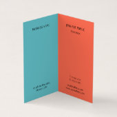 カラーエレガントプロフェッショナルモノグラムテンプレート 名刺 (内部)