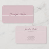 カラーエレガントモダンプロフェッショナルトレンディープレーン 名刺 (正面/裏面)