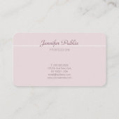 カラーエレガントモダンプロフェッショナルトレンディープレーン 名刺 (裏面)